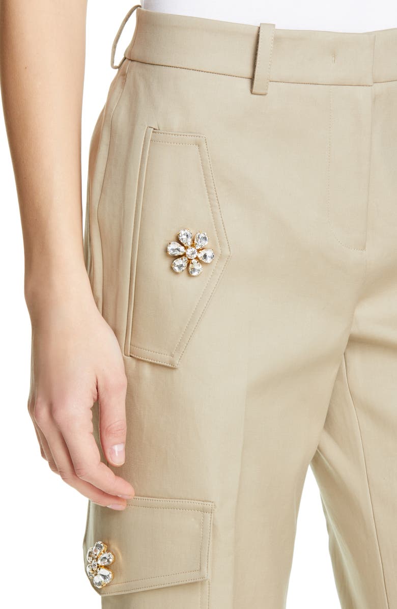 Michael Kors Embellished Crop Cargo Pants, Alternate, color,