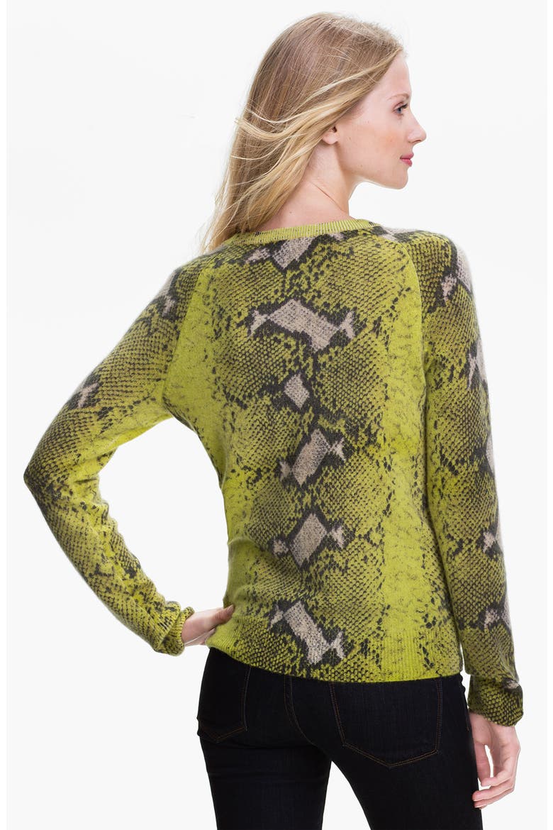 'Sloan' Crewneck Cashmere Sweater, Alternate, color, BLAZING YELLOW