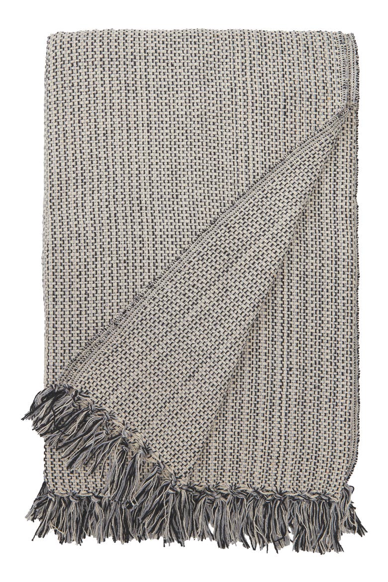 Julian Oversize Cotton Throw Blanket, Main, color, CHARCOAL