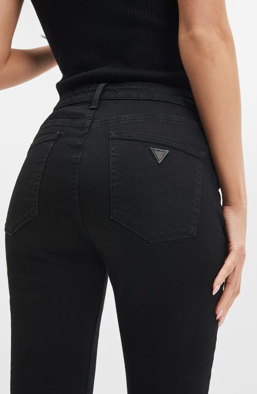 Guess Sexy Flare High Waist Jeans In Black