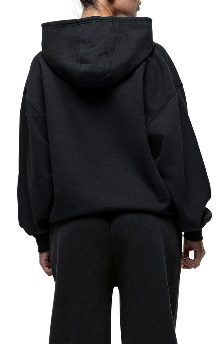 Good For Nothing Vintage Black Relaxed Hoodie, Alternate, color, Black