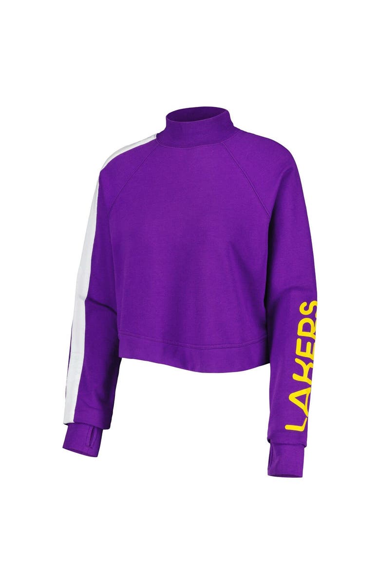 LUSSO Women's Lusso Purple Los Angeles Lakers Maddie & Matildas Raglan Tri-Blend Pullover Hoodie & Jogger Pants Set, Alternate, color, Purple