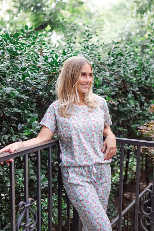 Lila And Hayes Pajama Pant Set In Arboretum Floral