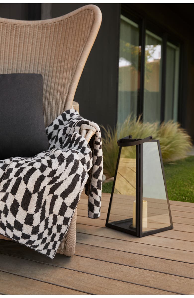 Barefoot Dreams<sup>®</sup> CozyChic<sup>™</sup> Checkered Throw Blanket, Alternate, color, Carbon-Silver