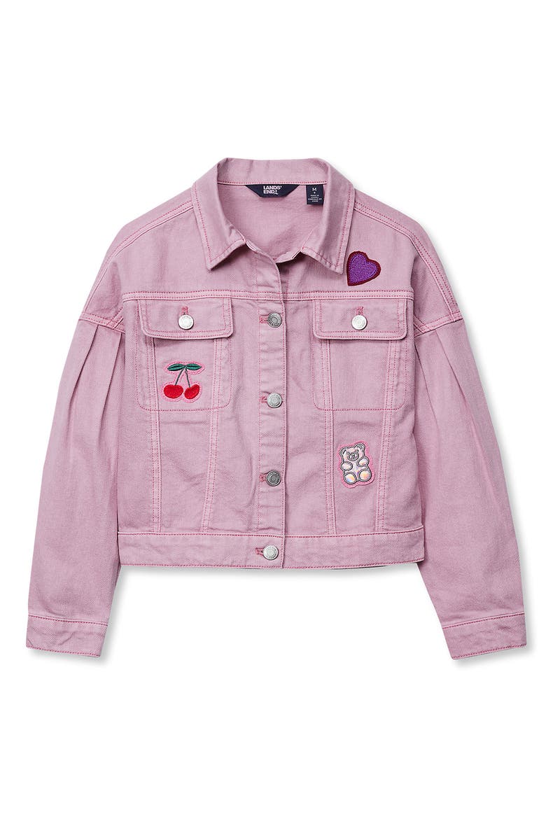 Girls Denim Jacket, Main, color, Patches/Cashmere Rose