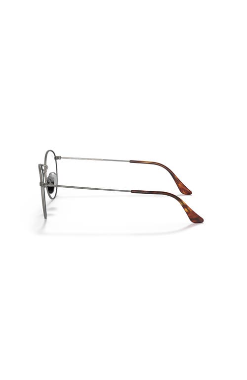 Ray Ban Ray-ban 50mm Square Optical Glasses In Metallic