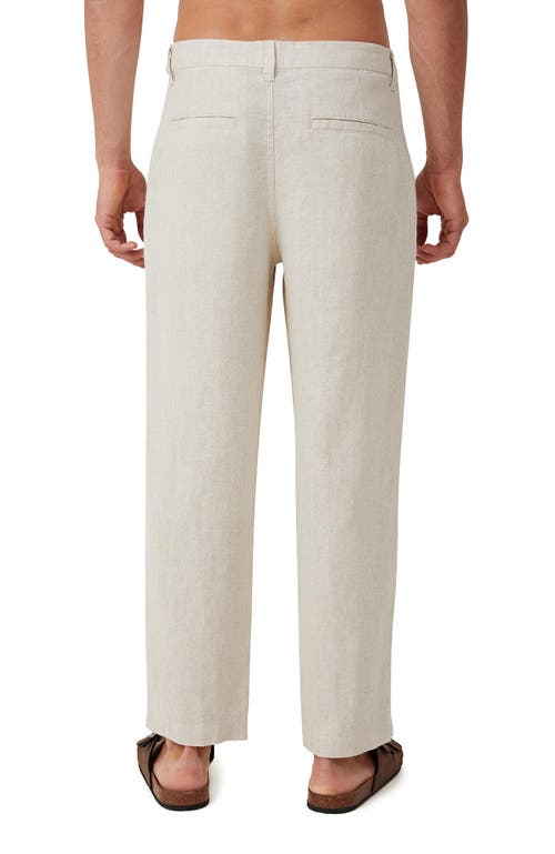 COTTON ON LINEN PLEAT PANT 