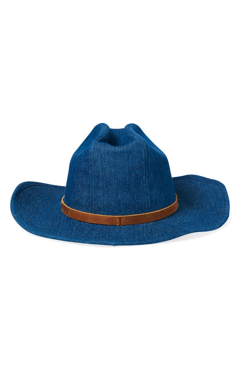 Brixton Range Straw Cowboy Hat, Alternate, color, Denim