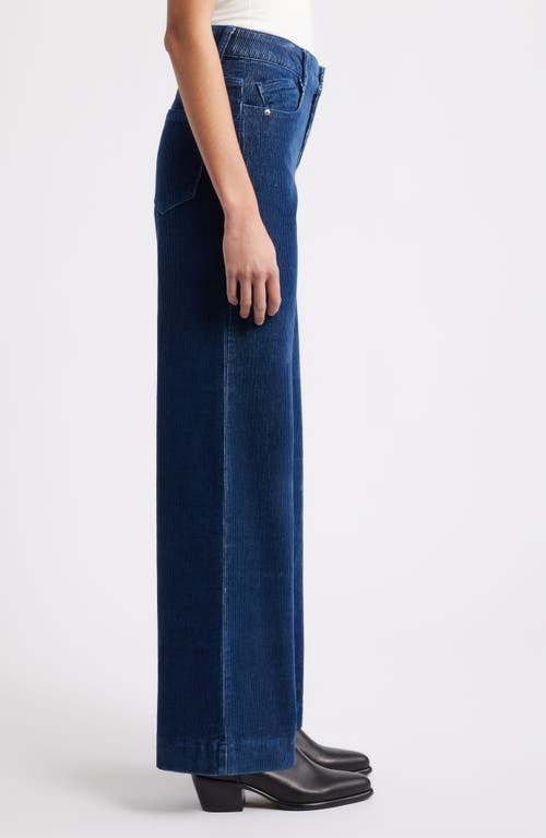 Wit & Wisdom Sam High Waist Wide Leg Corduroy Jeans In Blue
