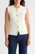 AREA STARS Pru Sleeveless Cotton Blend Sweater Vest