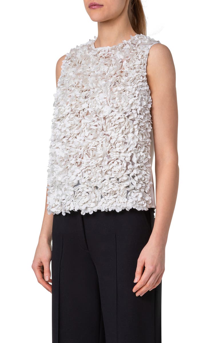 Akris punto Laser Cut Flakes Shell, Alternate, color, 