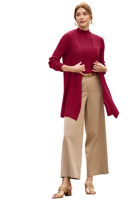 Ribbed Midi Cardigan (Plus Available)