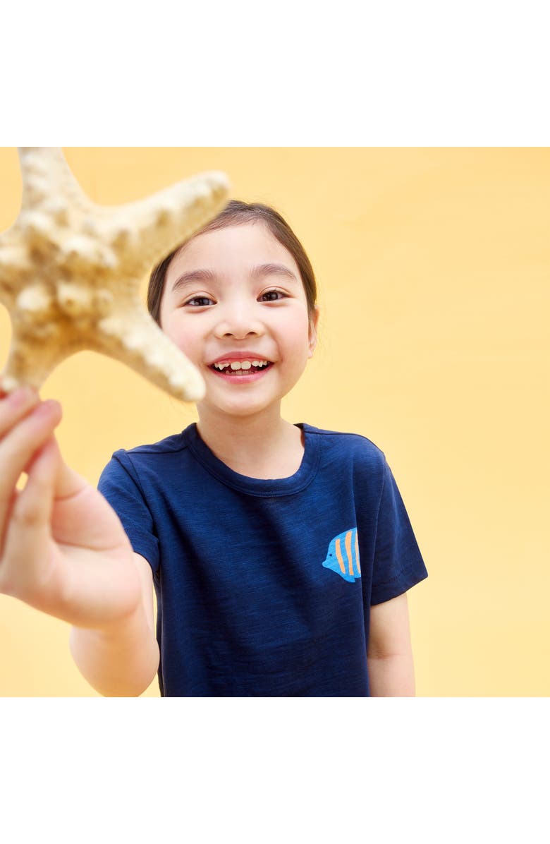 Primary Kids Under The Sea Tee, Alternate, color, Navy