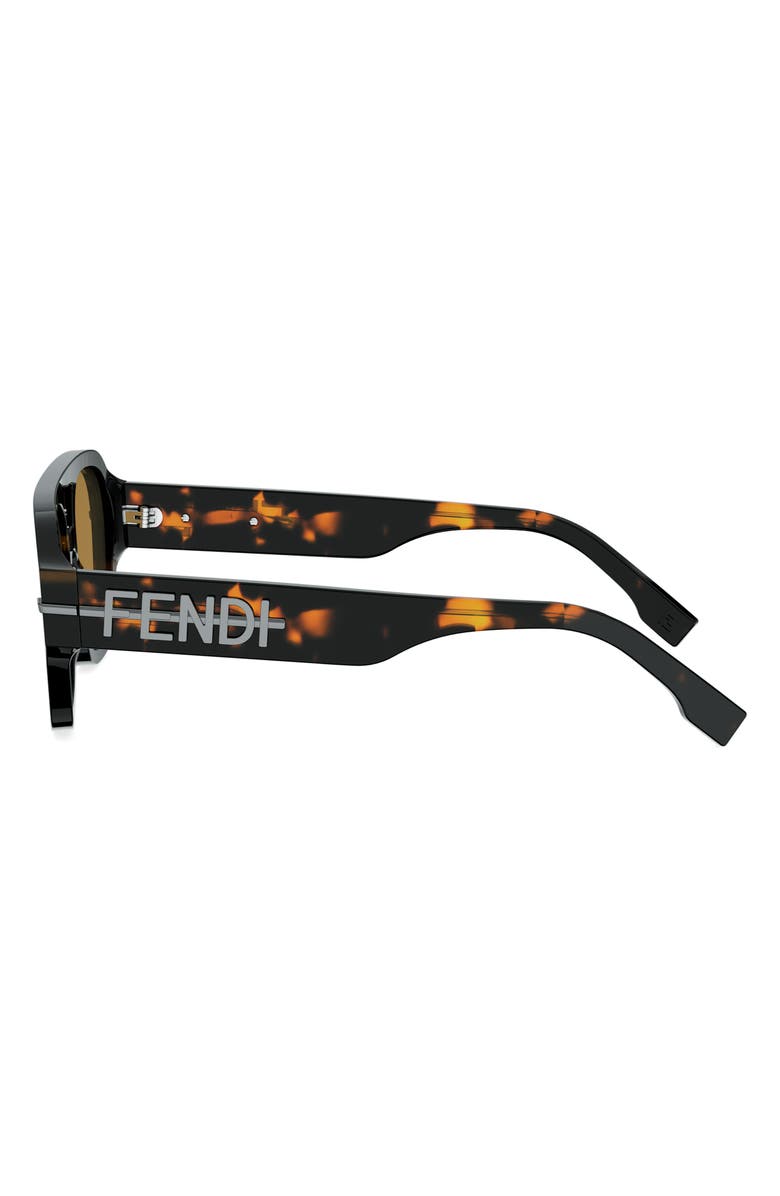Fendi 'Fendigraphy 55mm Geometric Sunglasses, Alternate, color, Havana/ Other / Roviex