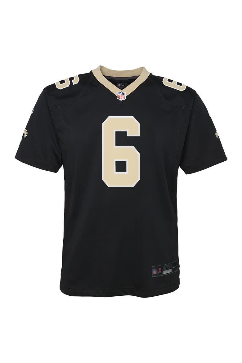 Youth Nike Tyler Shough Black New Orleans Saints Team Game Jersey, Alternate, color, Black