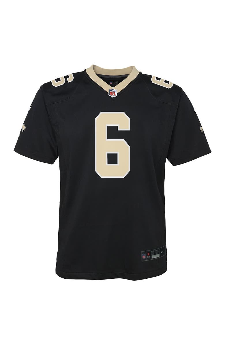 Nike Youth Nike Tyler Shough Black New Orleans Saints Team Game Jersey, Alternate, color, Black