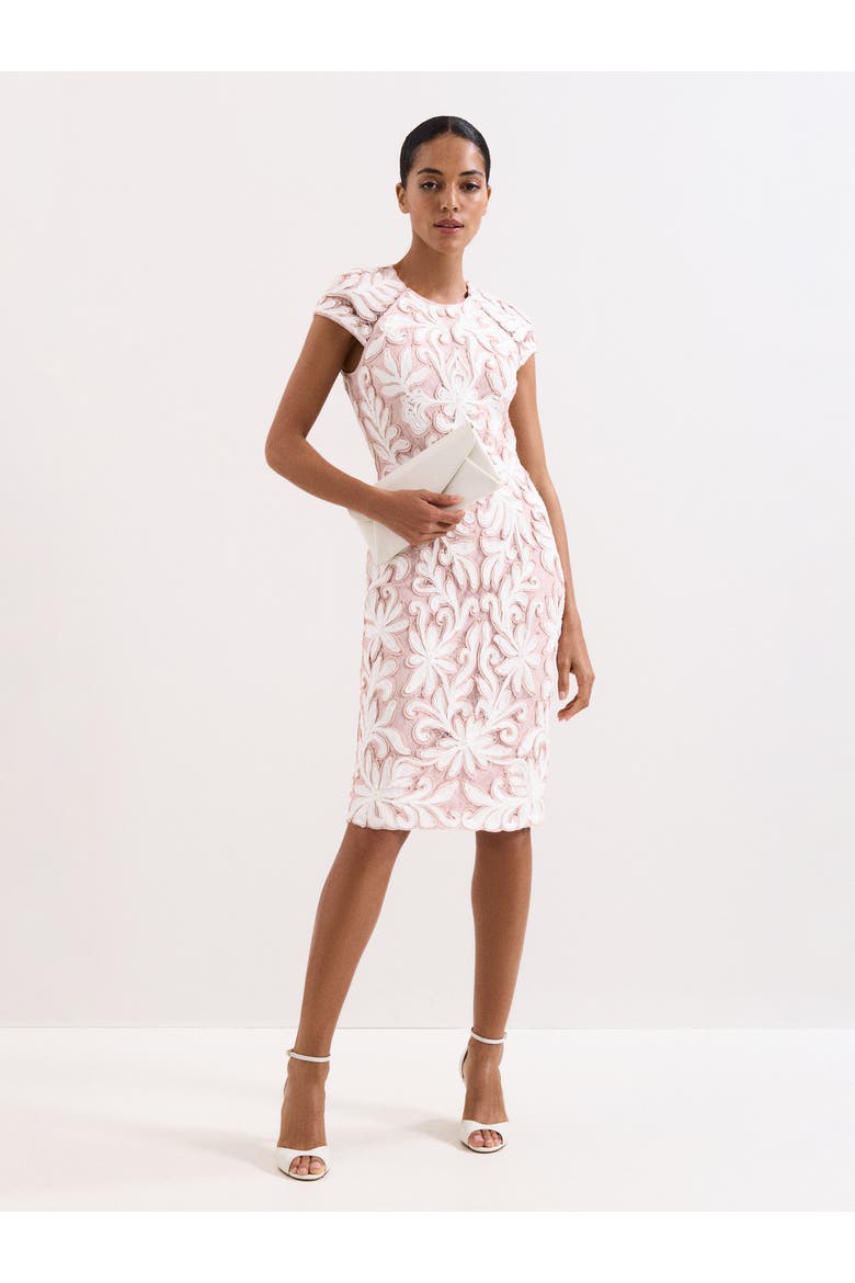 Karima Lace Dress, Main, color, Pale Pink