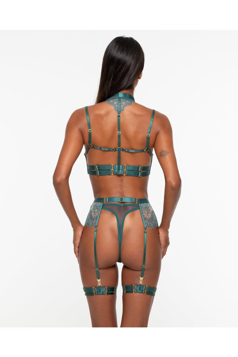 Nocturna Lingerie Set, Alternate, color, Green