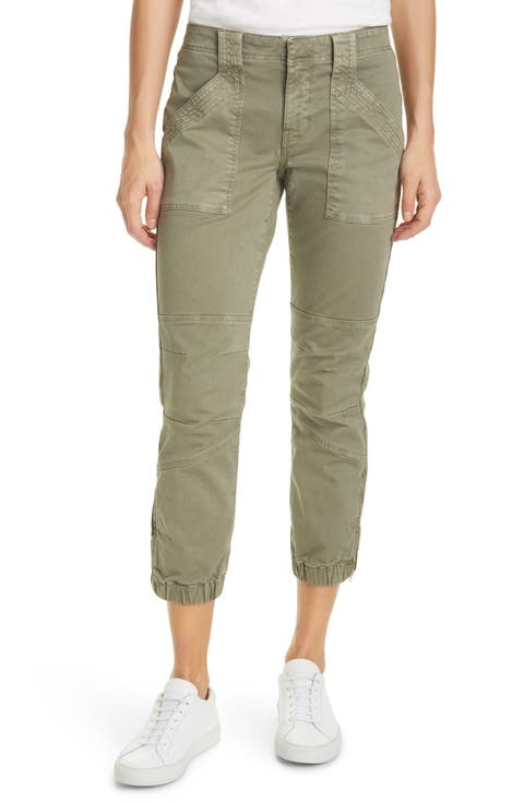 Trapunto Stitch Cuff Moto Pants