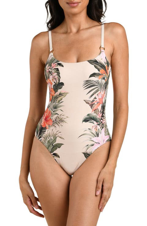 Courtyard Palm Lingerie One-Piece Swimsuit