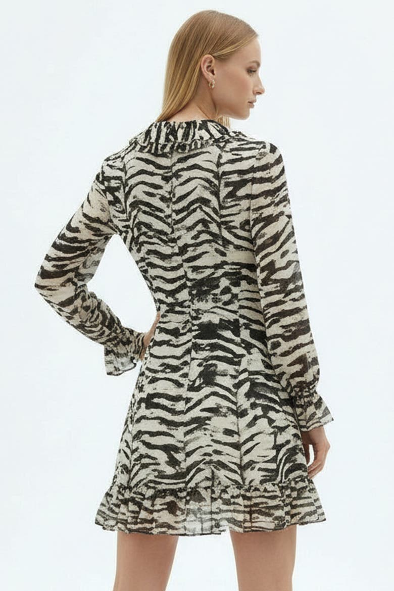 Solace Mini Dress, Alternate, color, BLACK-BEIGE