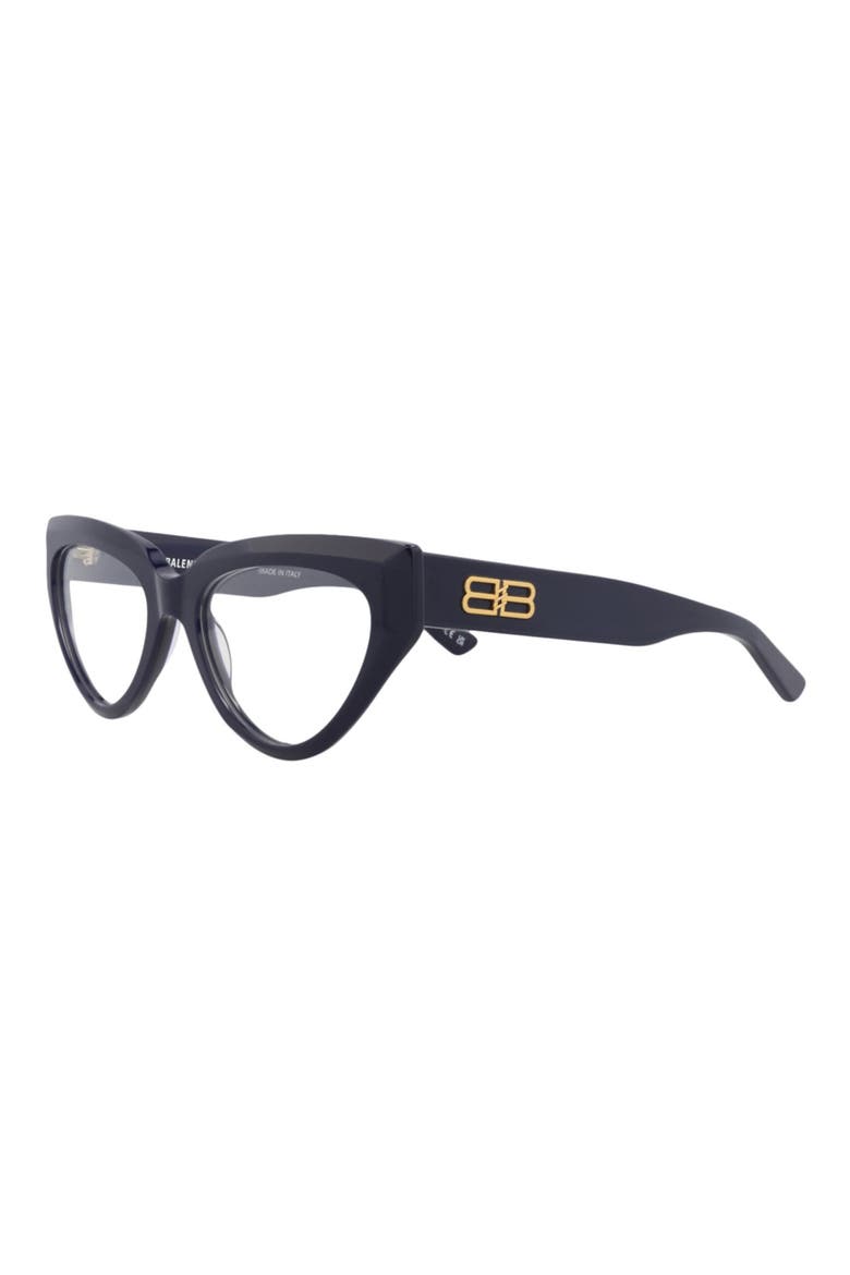 53mm Cat Eye Optical Glasses, Alternate, color, BLUE BLUE TRANSPARENT