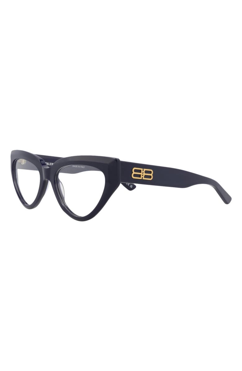 Balenciaga 53mm Cat Eye Optical Glasses, Alternate, color,