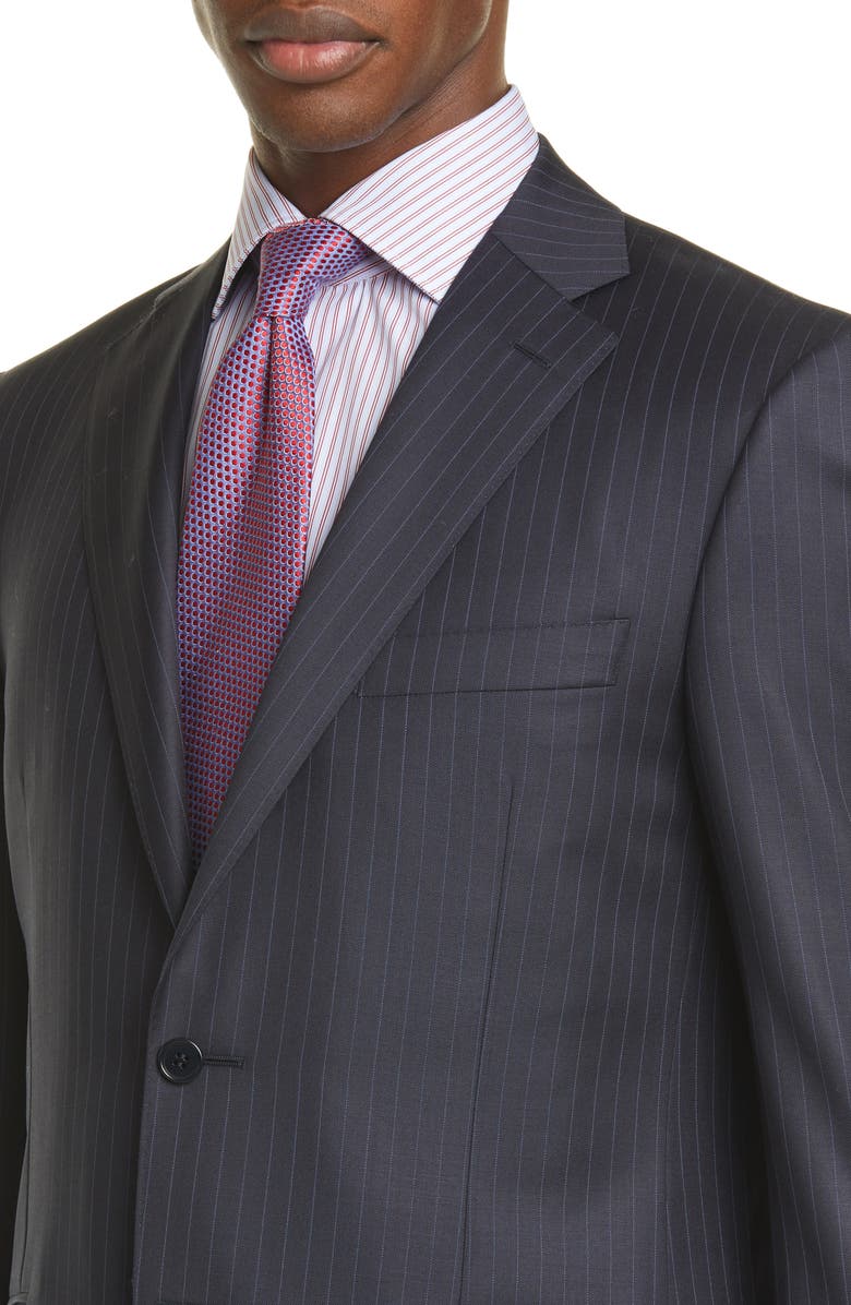 Canali Siena Soft Classic Fit Stripe Wool Suit, Alternate, color, 