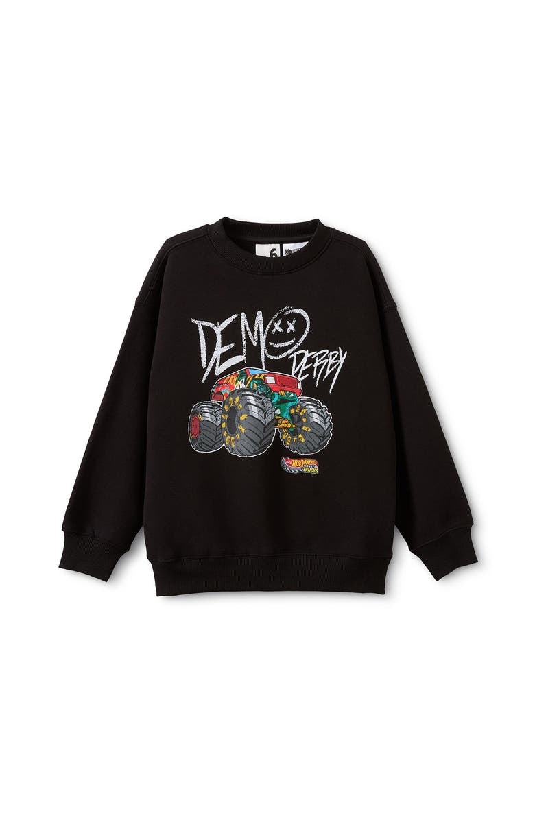 Cotton On Kids Kid's License Sammy Oversize Crew, Main, color, Black Demo Darby Face