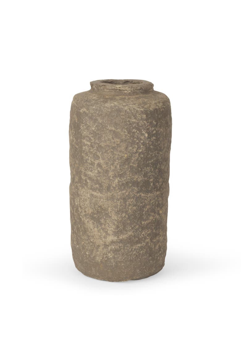 Bala Paper Mache Vase, Main, color, Grey