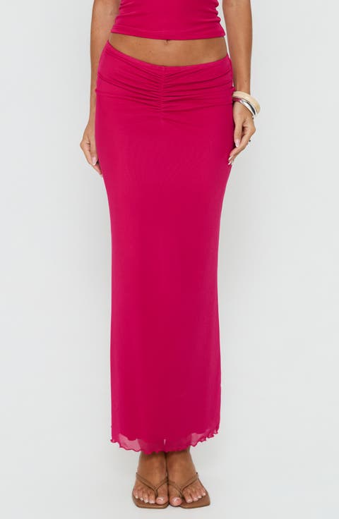 Jailon Ruched Maxi Skirt