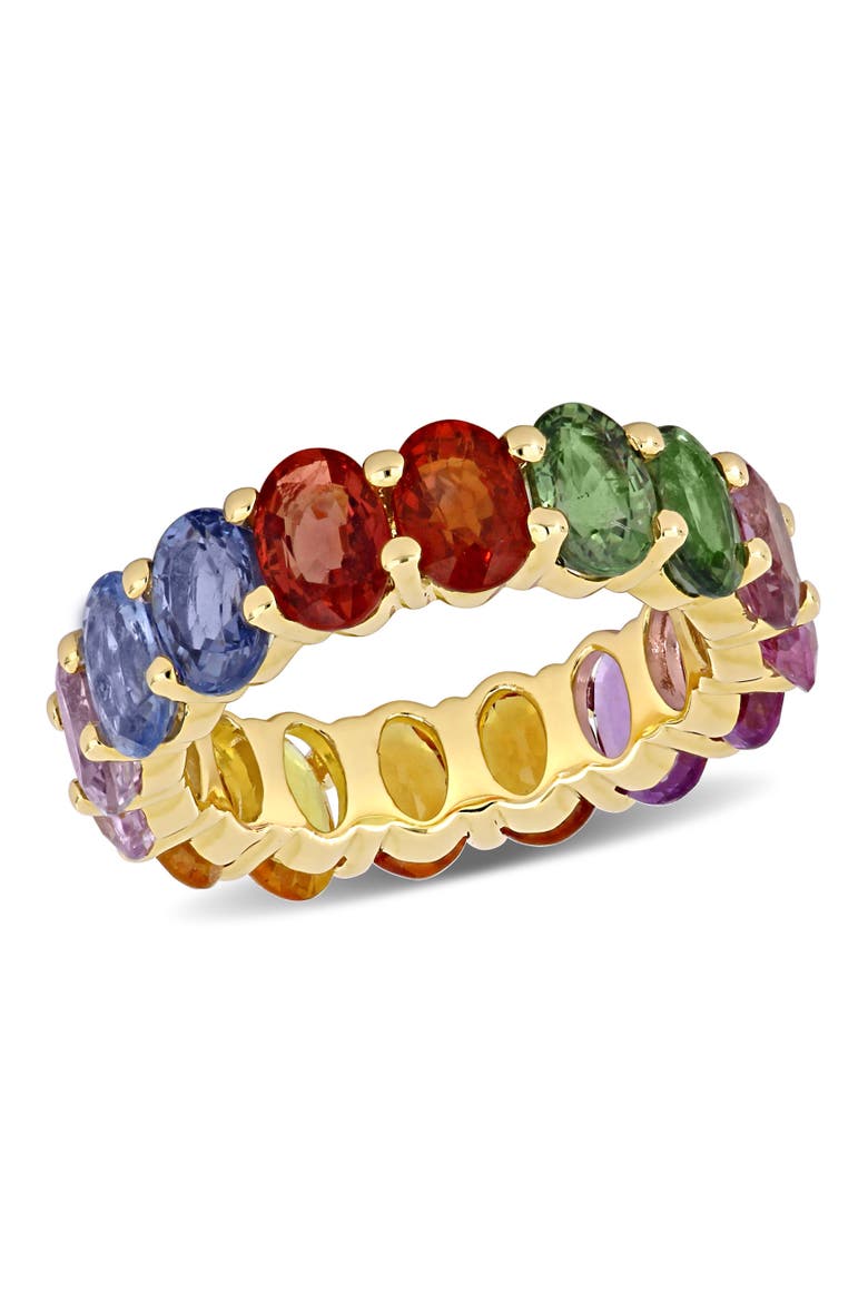 Multi-Color Sapphire Eternity Ring 14k, Main, color, Yellow Gold