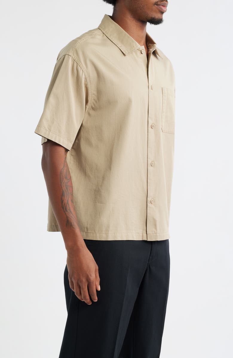 Dickies Lynville Short Sleeve Lyocell & Cotton Button-Up Shirt, Alternate, color, Desert Sand