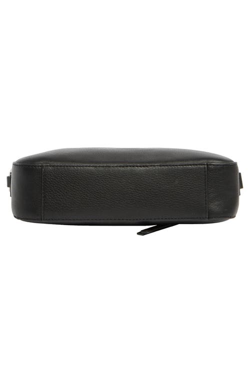 Shop Allsaints Captain Leather Square Crossbody Bag In Black