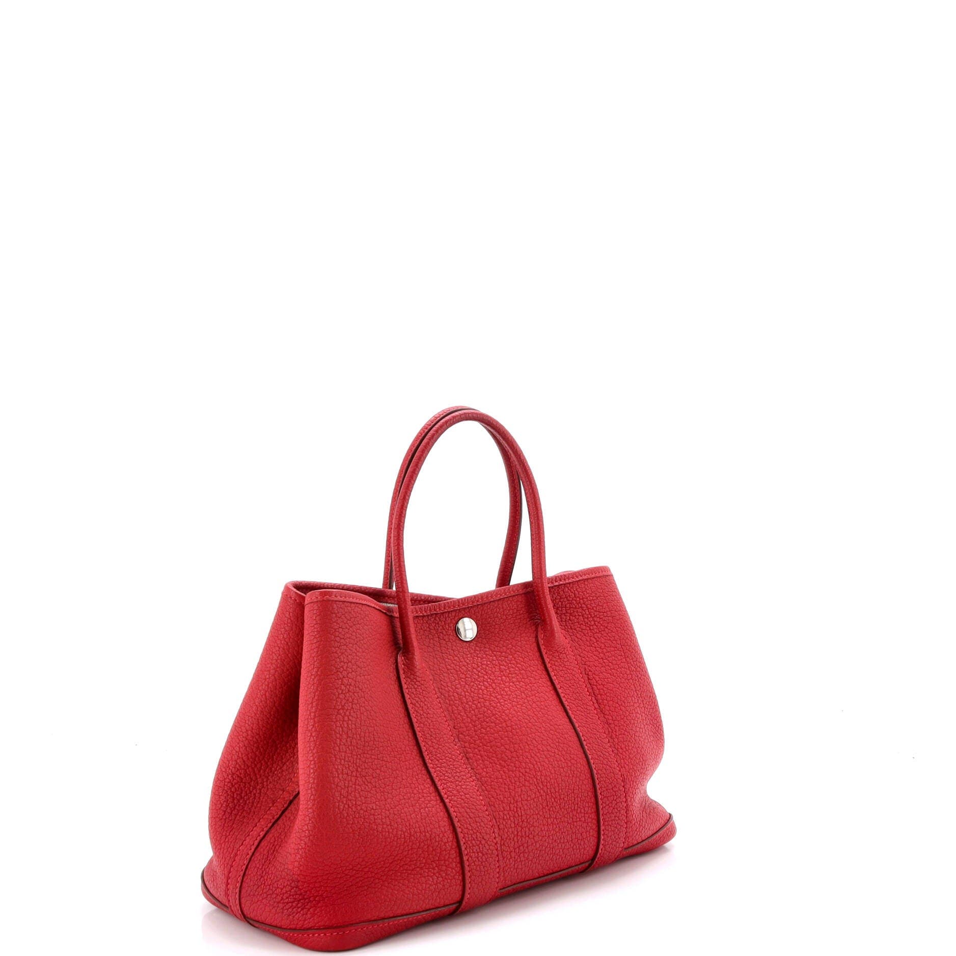 Pre-Owned Hermes Garden Party Tote Leather 30, Alternate, color, Rouge Vif