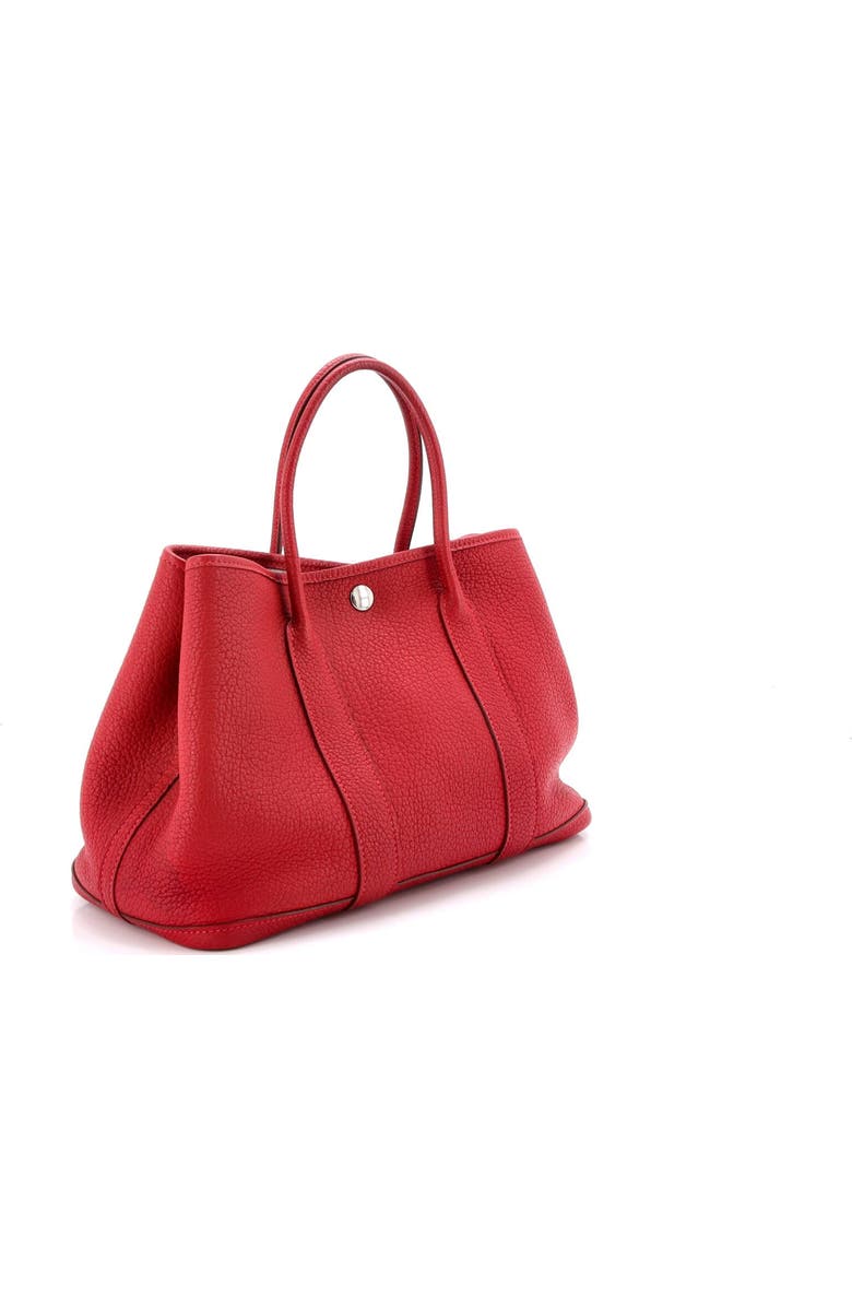 Pre-Owned Hermes Garden Party Tote Leather 30, Alternate, color, Rouge Vif