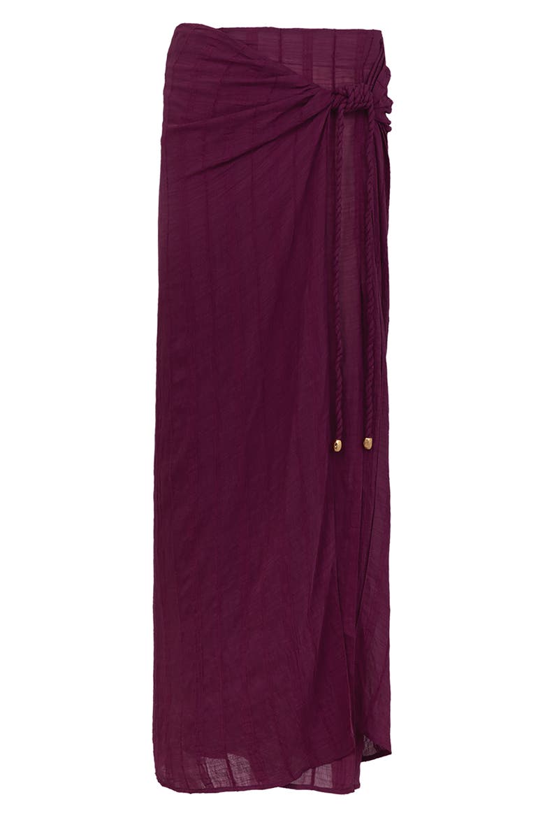 Kara Side Tie Cover-Up Midi Skirt, Main, color, PURPLE