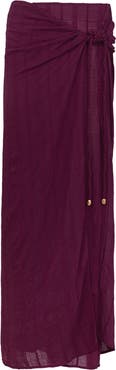 ViX Paula Hermanny Kara Side Tie Cover-Up Midi Skirt