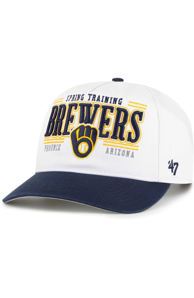 '47 Men's '47 White Milwaukee Brewers 2024 Spring Training Oceanside Hitch Adjustable Hat, Main, color,
