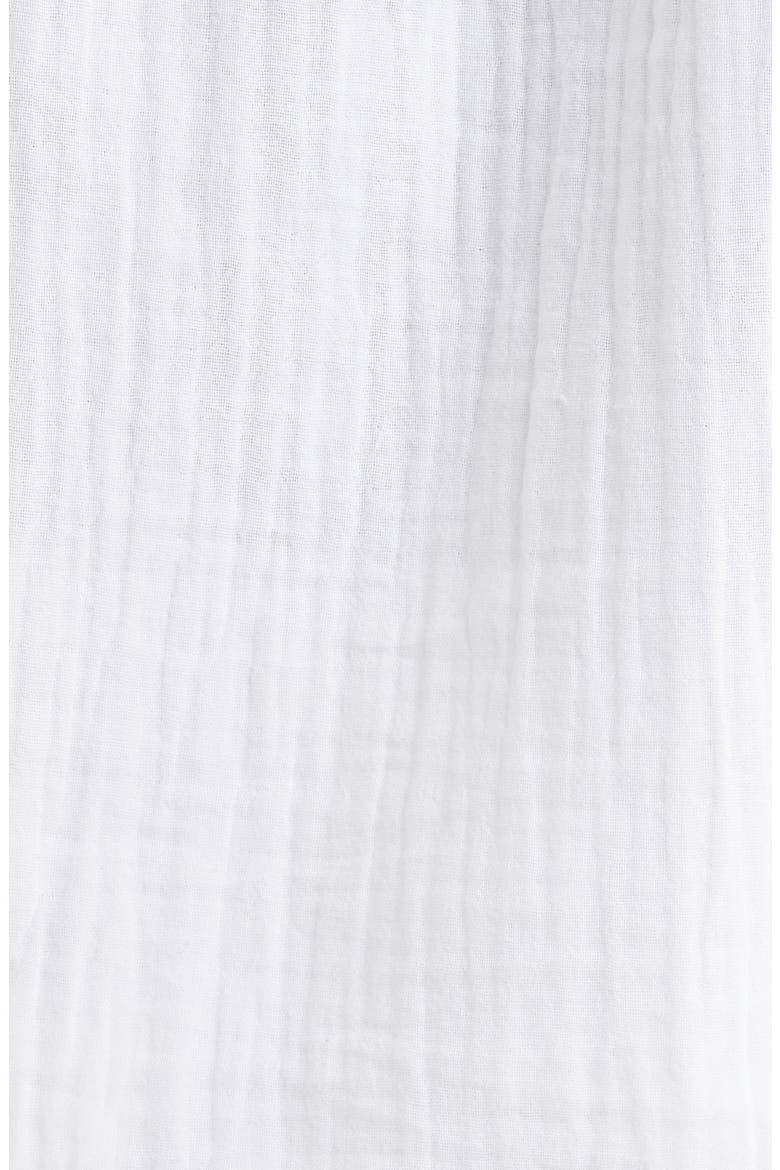 Peter Pan Collar Cotton Gauze Pajamas, Alternate, color, PLAIN DOUBLE GAUZE WHITE