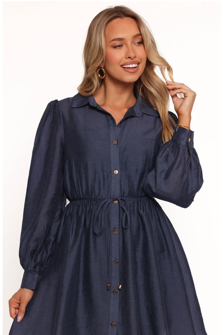 Everett Long Sleeve Minidress, Alternate, color, NAVY