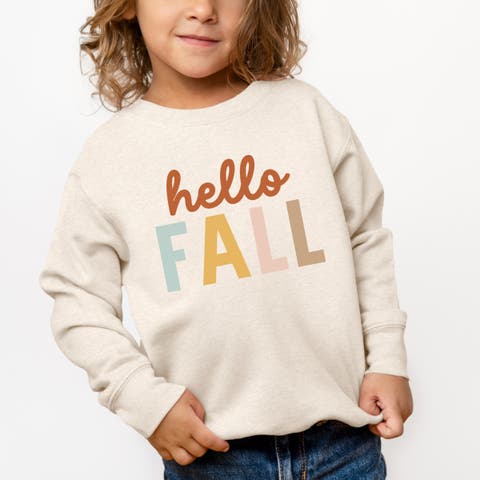 Hello Fall Colorful Toddler Graphic Sweatshirt
