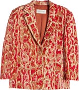 Dries Van Noten Birdy Snakeskin Print Sequin Single Breasted Blazer