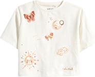NEXT Kids' Celestial Embroidered Cotton Graphic T-Shirt