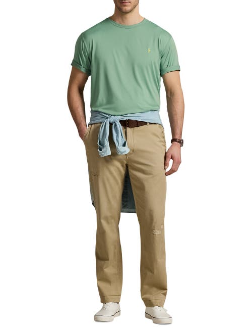 Polo Ralph Lauren Logo-embroidered Cotton-jersey T-shirt In Green