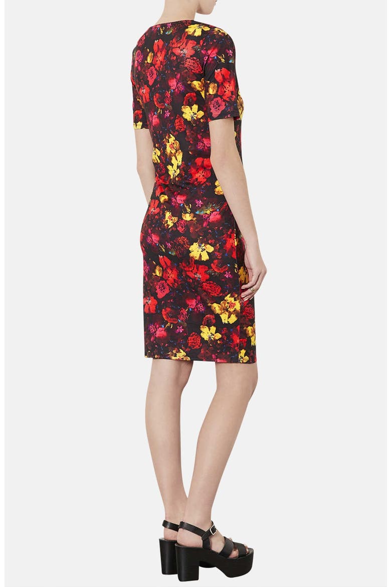 'Ditsy Splash' Body-Con Maternity Dress, Alternate, color, RED MULTI
