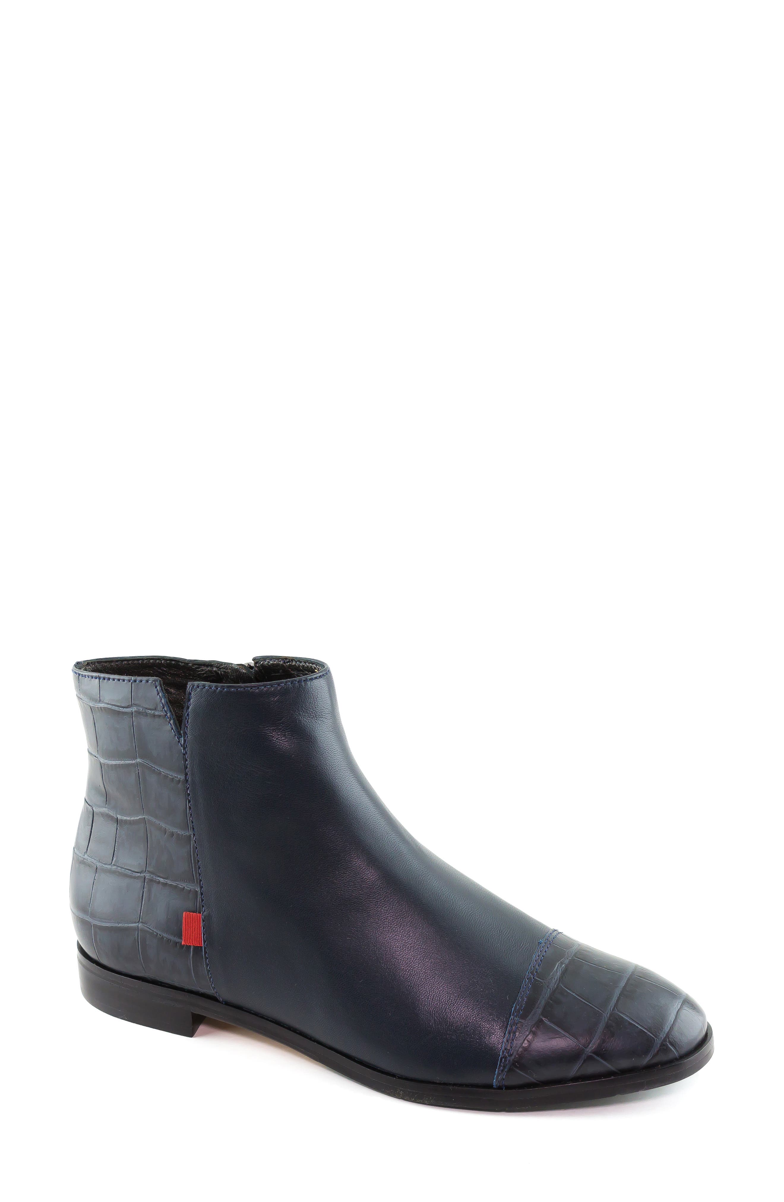 Herald Square Bootie, Main, color, NAVY NAPPA LEATHER