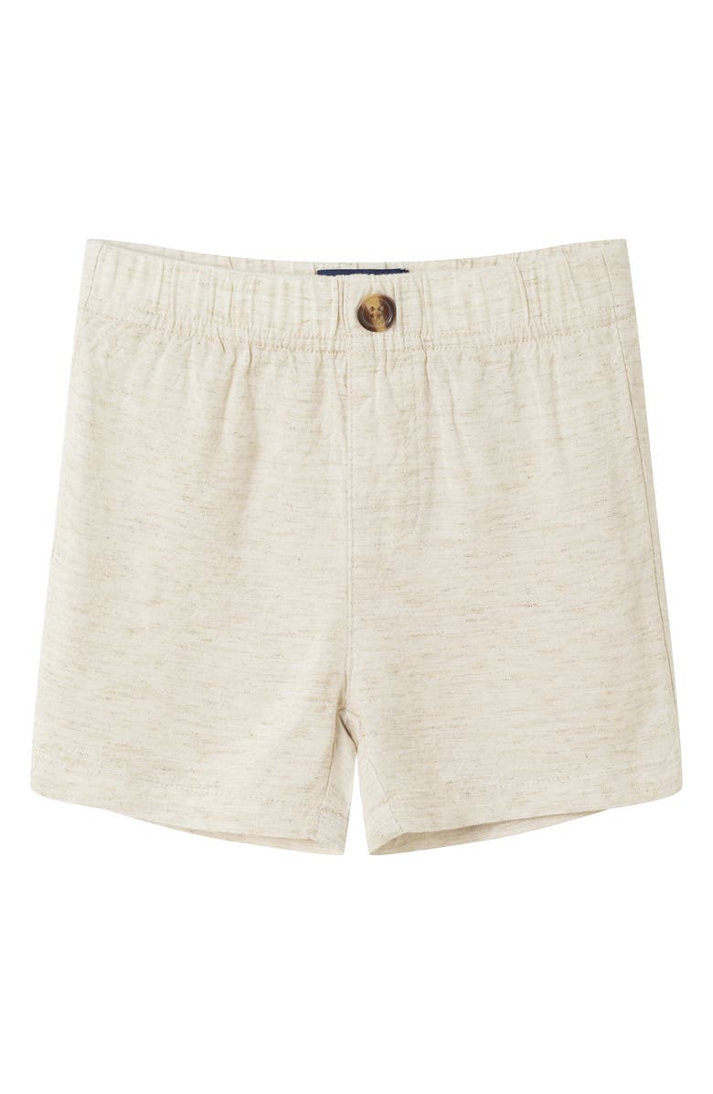 Andy & Evan Short Sleeve Button-Up Shirt, Vest, Shorts & Bow Tie Set, Alternate, color, Beige