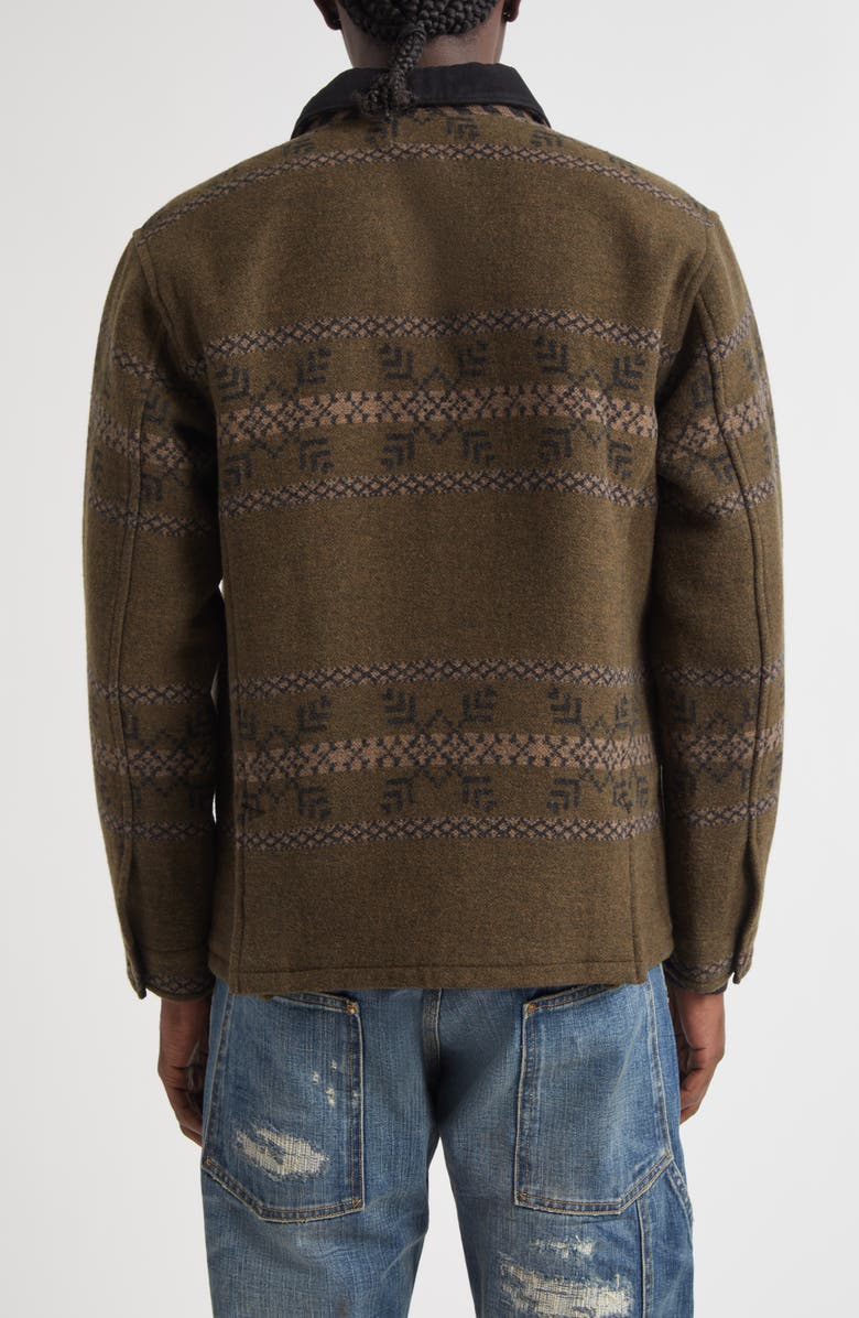 Double RL Double Face Wool Blend Jacquard Jacket, Alternate, color,