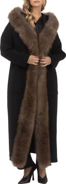 GORSKI Cashmere Parka with Genuine Shearling Trim